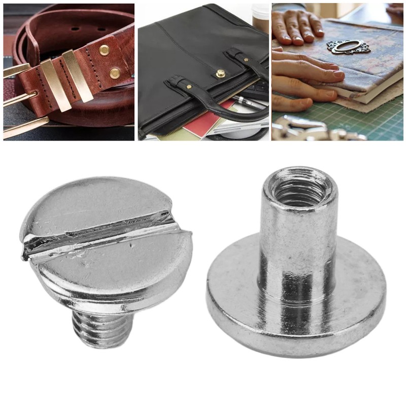 120 Sets Book Binding Screw 9x8mm Uniform Coating Color Lasting