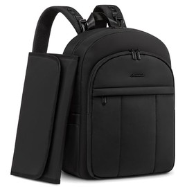 LOVEVOOK Diaper Bag Backpack for Moms Dads, Multi Function Travel Baby Bag with Stroller Straps, Changing Pad, Large Capacity Baby Backpack, Lightweight, Waterproof, Black