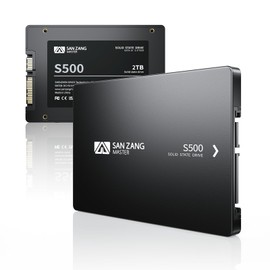 SAN ZANG MASTER 2.5 Inch SATA SSD 2TB Internal Hard Drive, SATA III 6Gb/s, Up to 560MB/s Read, 500MB/s Write, 3D NAND, Compatible with Laptops and Desktops, S500