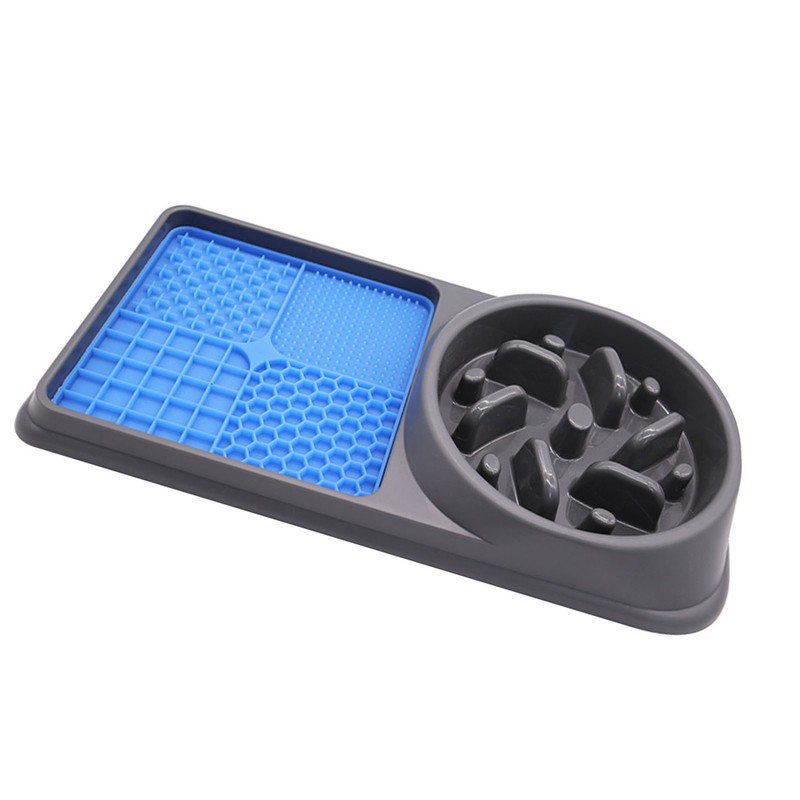 2 in 1 Slow Feeder Dog Bowls and Licking Mat