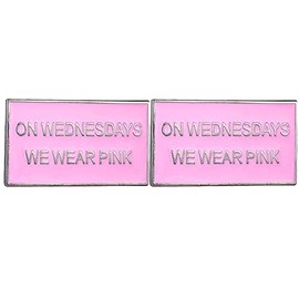 GuDeKe Mean Girls On Wednesdays We Wear Pink Pins - Película esmaltada para dama de honor, Cobre, Sin gemas.