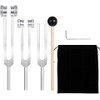 LimCryspp Set of 3 Tuning Forks, (128Hz, 256Hz, 512Hz) Tuning