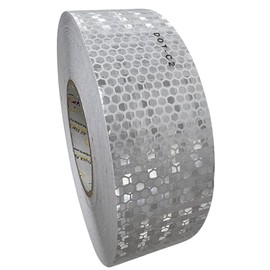 White DOT-C2 Reflective Tape Conspiciuity Tape - COMMERCIAL ROLL, HIGH INTENSITY, STRONG ADHESIVE- 2" inch x 150' FEET - Automobile Car Truck Boat Trailer Semi (White)