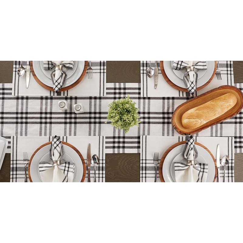 DII Homestead Plaid Tabletoppers, Table Runner, 14x72