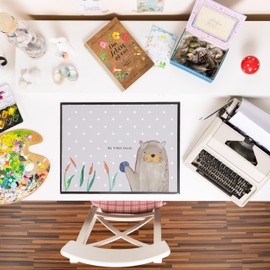 Mr. & Mrs. Panda Otter Stein Desk Mat, Gift, Large Desk Mat, Sea Otter, Office Items, Office Supplies, Curious