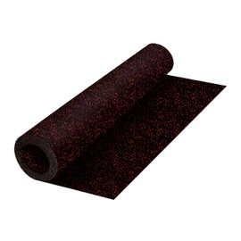 Genaflex Rubber Gym Floor Mat - 8mm Thick - Heavy Duty Commercial Protective Gym Flooring Roll (10% Red, 4' X 4')