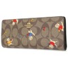 Coach Womens Slim Wallet In Leather, IM/Khaki Multi With With