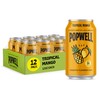 Popwell Tropical Mango Better-For-You Prebiotic Soda, with 6g Fiber, 1g