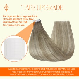 Full Shine Tape in Hair Extensions 20Inch Tape in Hair Extensions Human Hair Color 19/8/60 Balayage Tape in Extensions Double Sided Tapes in for Women 50Gram Seamless Hair Extensions Tape in 20Pcs