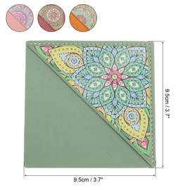 PATIKIL Diamond Art Bookmarks, 4 PCS Diamond Art Painting Bookmarks Kit Small DIY Corner Bookmarks 5D for Adults Gift Christmas, Mandala Flower 1