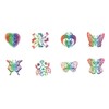 Rainbow Glitter Tattoos (8 Tattoos, 8 Styles; 1.5" Each)
