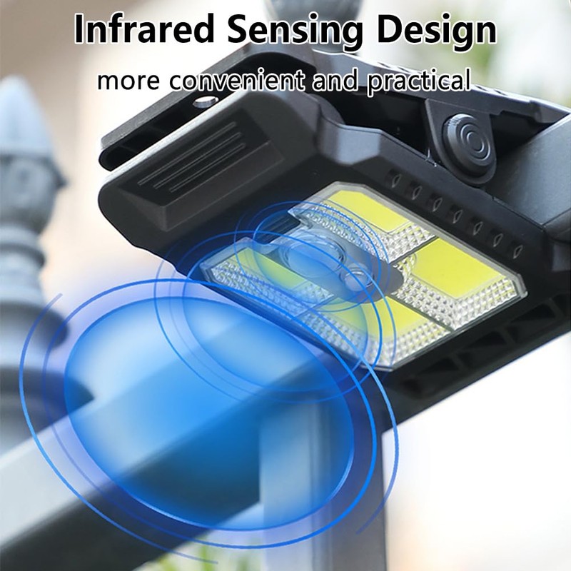 AHXHWKA Solar Clip Lights, 3 Modes Motion Sensor Solar Outdoor