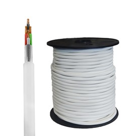 18/4 Fire Security Alarm Control Cable Wire, CMP/CL3P Shielded Copper Stranded ETL,RoHS for Door Bell & Burglar System, Fire Detector, Security Station,Indoor Low Voltage Use, 200feet