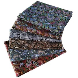 CraftsFabrics 6 Pieces Paisley Pattern Cotton Quilting Patchwork Fabric Fat Quarter Bundles Fabric for Crafts Fabric Sewing