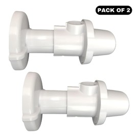 Bathroom Decor Escutcheon Plate | Plumbing Cover Plates for Pedestal Sink & Toilet Fill Valve Water Shut Off Valve. Works w/Toilet Water Supply Line. Toilet Covers (2, White)