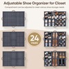 MSTONAL Shoe Organizer for Closet, 2 Pack Shoe Storage Containers