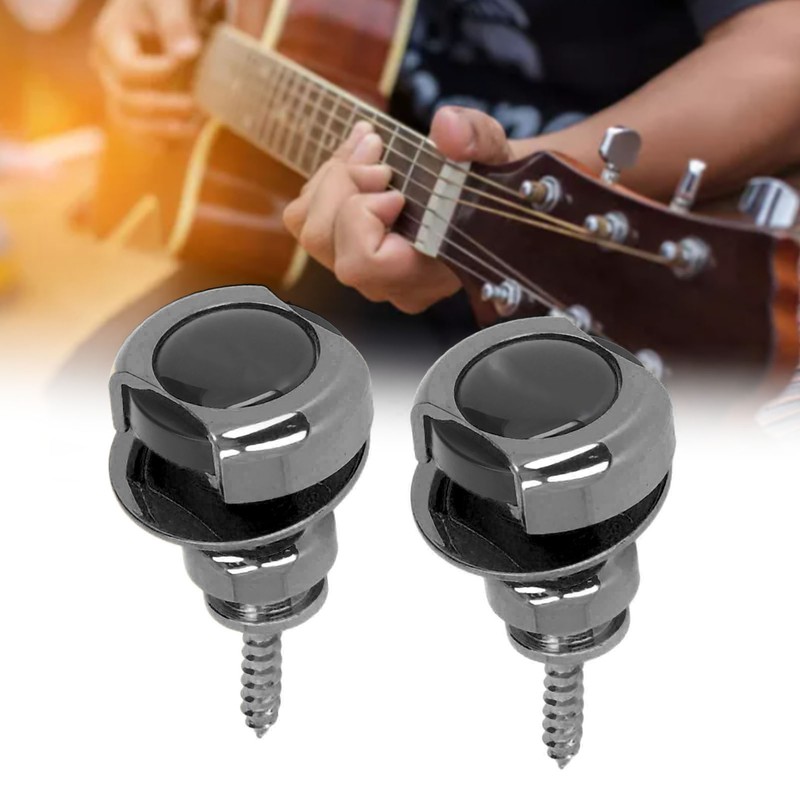 Guitar Strap Lock Set End Button Peg Acoustic Electric Guitars