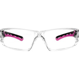 Ironwear 3085 Safety Glasses Anti-Fog ANSI Z87 Compliant with UVA and UVB Protection (Pink/Clear)