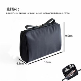 ALLVD Women Makeup Pouch, Large Capacity, Facial Cleansing Storage Bag Travel Cosmetic Pouch (Black) Cosmetic Storage Easy to Carry, Waterproof