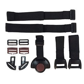 Bridgestone LD4-SB B405123BL Car Seat Repair Seat Belt (5 Point Metal Buckle with Smart Fitter), Black