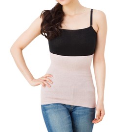 MISHII LIST Silk Long Waist Warmer Belly Warmer Wraps Haramaki Pink