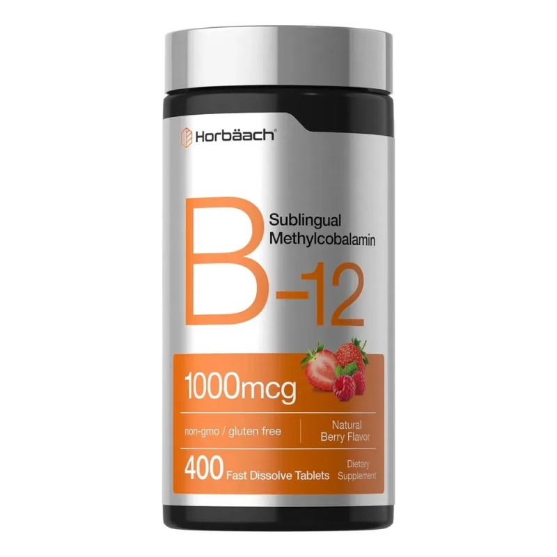 Vitamina B12 1000mcg (400 Tabletas) Metilcobalamina Horb Sabor Berry