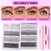 Fologoo Fishtail False Eyelash Set with Lower Lashes, 14 Rows,