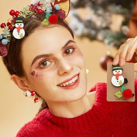 Christmas Hairpins Set - Cute Duckbill Hairpins Kit,Bright Colors Hair Decoration Tool for School Activities, Friends Parties, Festival Events, Daily Wear, Themed Parties