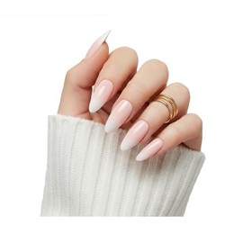 Uñas Postizas De Presión, 120 Unidades, Estilo Francés, 5 Tonos Rosa Degradado, Cortas, Ovaladas, Para Manicura Y Decoración De Uñas. Ideales Para El 