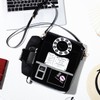 TENDYCOCO Telephone Shoulder Bag Women Phone Shaped Purse Retro Dial