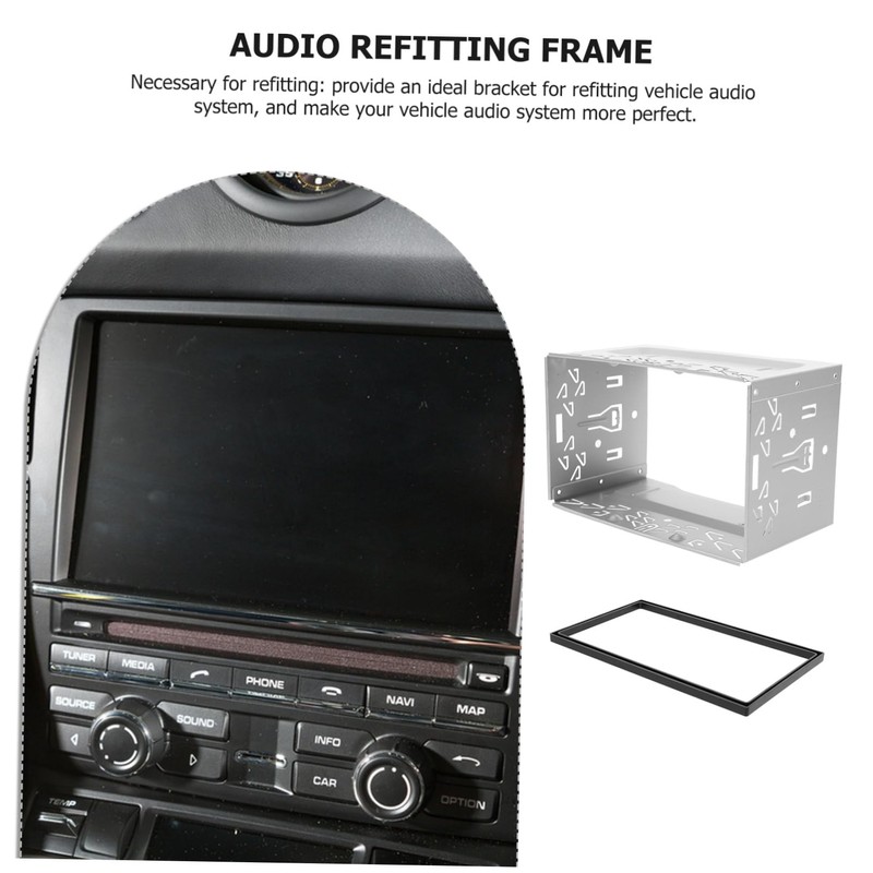 COHEALI 1 Set Car Radio Stereo Fitting Cage Kit Simple