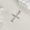YAFEINI Keltisch Kreuz Kette 925 Sterling Silber Keltischer Knoten Anhänger