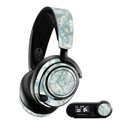 MightySkins Glossy Glitter Skin Compatible with SteelSeries Arctis Nova Pro - Blue Seashells | Protective, Durable High-Gloss Glitter Finish | Easy to Apply and Change Styles | Made in The USA