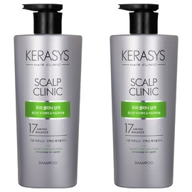 Kerasis Scalp Clinic Protein Shampoo Floral Powder Scent, 600ml, 2 pieces / 케라시스 두피 클리닉 단백질 샴푸 플로럴파우더 향, 600ml, 2개