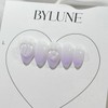 Grape flavored handmade nail tips - short coffin / 포도맛