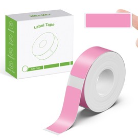 Nelko Genuine P21 Label Maker Tape, Adapted Label Print Paper, 14x40mm (0.55"x1.57"), 180 Labels/Roll, Rose Red