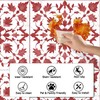 Nuxovilar Peel and Stick Vinyl Floor Tiles, 11.8"x11.8" Red Leaf