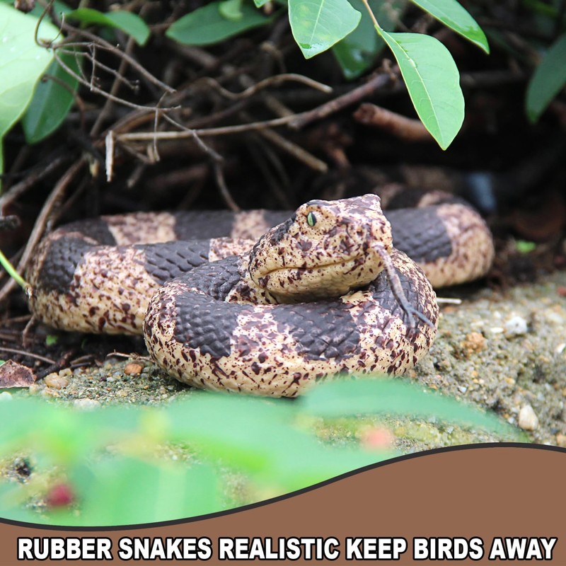 Rubber Snakes Fake Snake Rattlesnake - Realistic Keep Birds Away