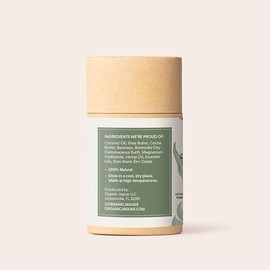 Organic Jaguar Desodorante Sin Aluminio Para Mujeres Y Hombres, 100% Natural Con Aceite De Coco, Manteca De Karité Y Sin Bicarbonato De Sodio. Seguro Para Pieles Sensibles. Larga Duración. Unisex. Aro