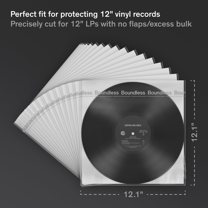 Boundless Audio Vinyl Record Sleeves - 50 x Premium Vinyl