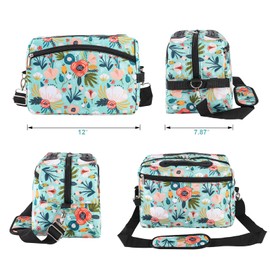 icolor Crochet Bag Knitting Bag Yarn Storage Organiser Yarn Bag and Yarn Storage Tote Holder for Crocheting Crochet Accessories with Shoulder Strap Zip Pockets Knitting Storage (Green)