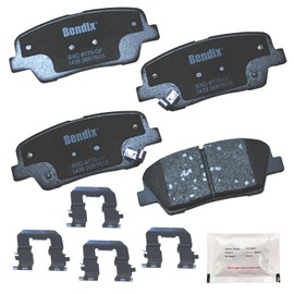 Bendix Bendix Priority1 CFC1439 Ceramic Rear Brake Pads for Select Models Genesis G70, G80, Hyundai Coupe, Santa Fe, Fe XL, Kia Sorento, Stinger