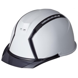 Sumibe Techno Plastic MXC-B N-COOL Thermal Shield Helmet for Work with Air Vents Snow White/Smoke
