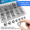 ZQZ 145 PCS Assorted Stainless Steel Hex Nuts Assortment Kit