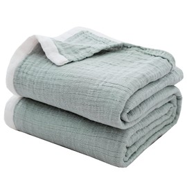 SE Softexly Gauze Blanket, Towel Blanket, Single, Semi-Double, 4-Ply, Gauze Fabric, 100% Cotton, Nap Blanket, Skin Comforter, Safe Soft, Moisture Wicking, Breathable, Antibacterial, Odor Resistant