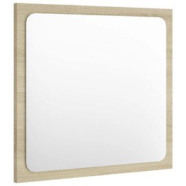 Tidyard Wall Mirror Chipboard Bathroom Mirror Sonoma Oak for Hallway, Dressing Room, Living Room, Bedroom, Washroom, Home Furniture 15.7 x 0.6 x 14.5 Inches (W x D x H)