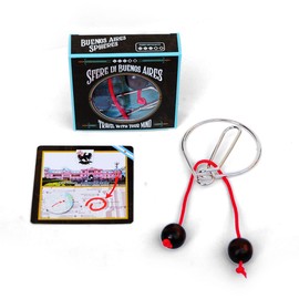 Logica Spiele Art Buenos Aires Baubles - Metal Puzzle - Difficulty 3/6 Hard - Collectable Travellers Series