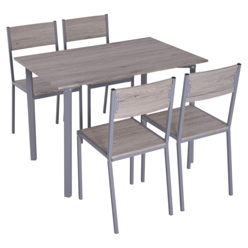 HOMCOM 5 Piece Modern Compact Kitchen Dining Room Table and