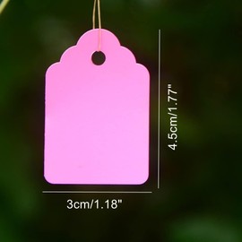 200PCS Colorful Gift Tags with String - Small Decorative Hanging Labels in 10 Assorted Colors, Perfect for Gift Boxes, Weddings, and Name Tags