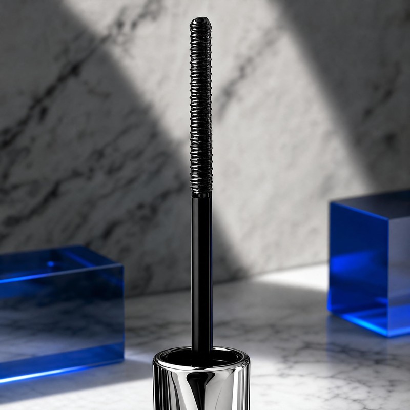 Black Waterproof Mascara for Lengthening & Natural Lash Lift, Smudge-Proof